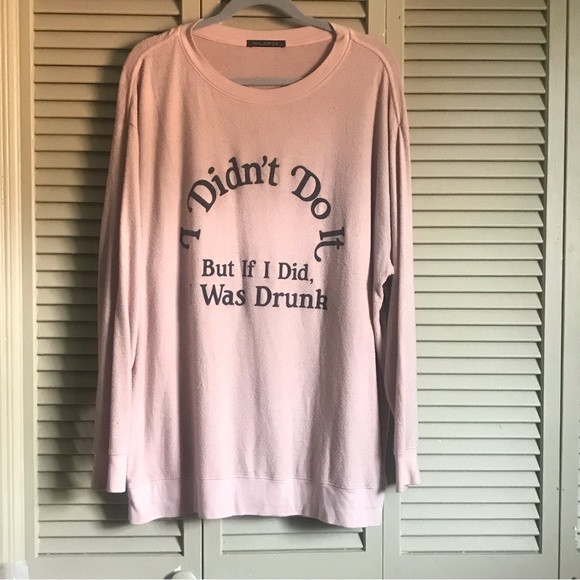 Wildfox I didn’t do it but if I did I was drunk tunic jumper sweater - Picture 3 of 6